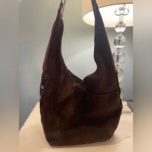 Hammitt Tom zipper bag espresso suede